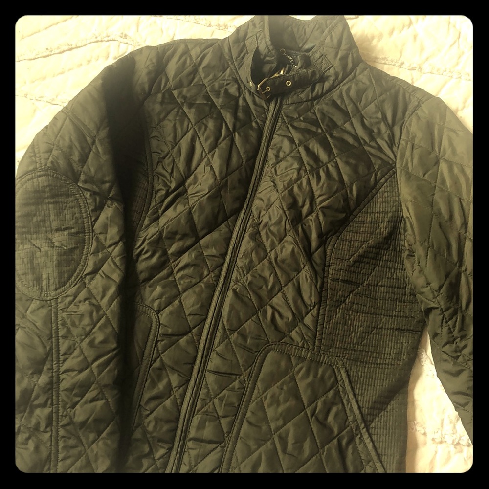 Olive Green Quilted Utility Jacket
